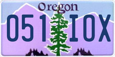 OR license plate 051IOX