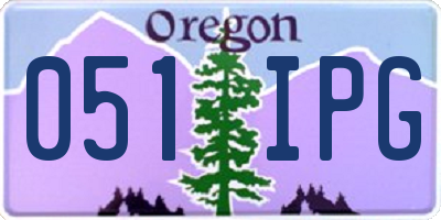 OR license plate 051IPG