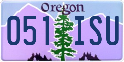 OR license plate 051ISU