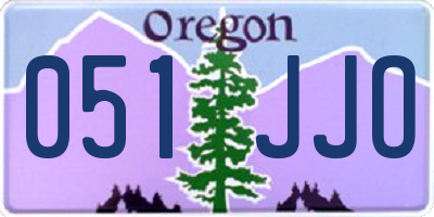 OR license plate 051JJO