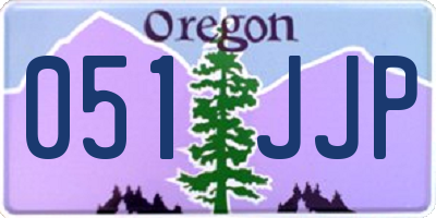 OR license plate 051JJP