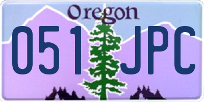 OR license plate 051JPC