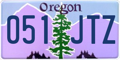 OR license plate 051JTZ