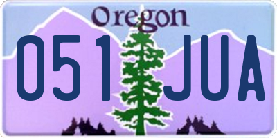 OR license plate 051JUA