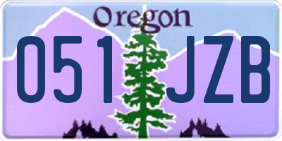 OR license plate 051JZB