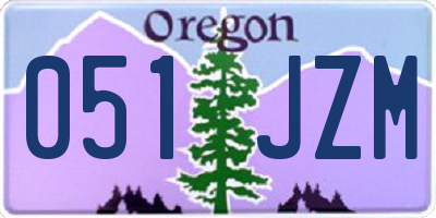 OR license plate 051JZM