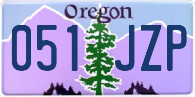 OR license plate 051JZP
