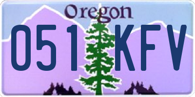 OR license plate 051KFV