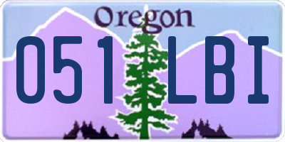 OR license plate 051LBI