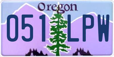 OR license plate 051LPW