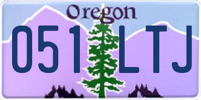 OR license plate 051LTJ