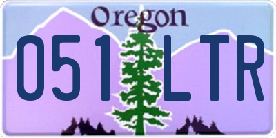 OR license plate 051LTR