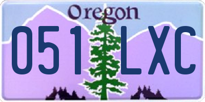 OR license plate 051LXC