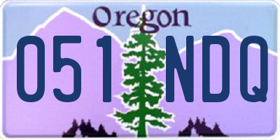OR license plate 051NDQ