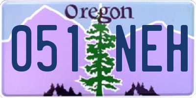 OR license plate 051NEH