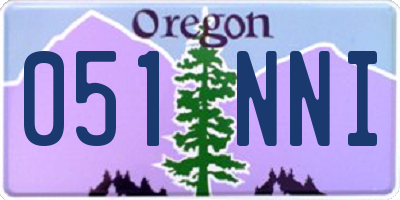 OR license plate 051NNI