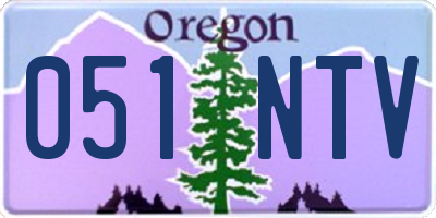 OR license plate 051NTV