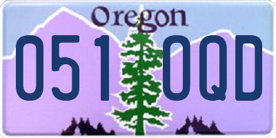 OR license plate 051OQD