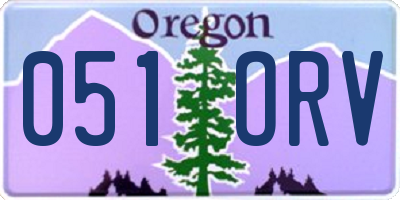 OR license plate 051ORV
