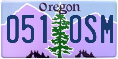 OR license plate 051OSM