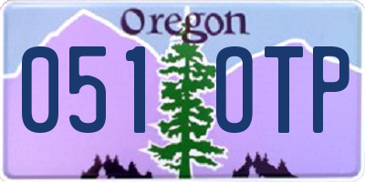 OR license plate 051OTP