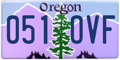 OR license plate 051OVF