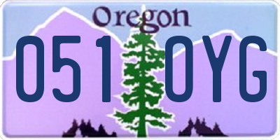 OR license plate 051OYG