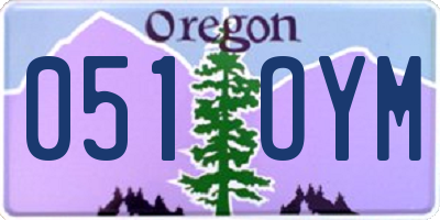 OR license plate 051OYM