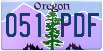 OR license plate 051PDF