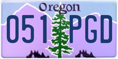 OR license plate 051PGD