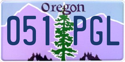 OR license plate 051PGL