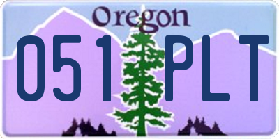 OR license plate 051PLT