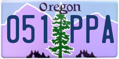 OR license plate 051PPA