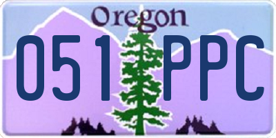 OR license plate 051PPC
