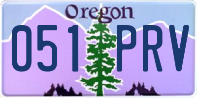 OR license plate 051PRV