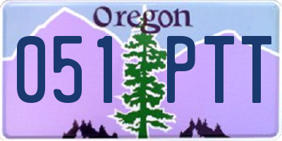 OR license plate 051PTT