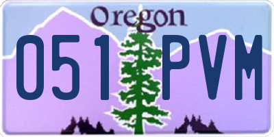 OR license plate 051PVM