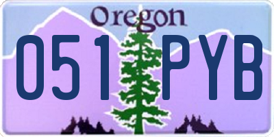 OR license plate 051PYB