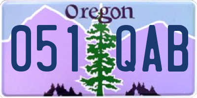 OR license plate 051QAB