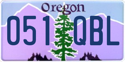 OR license plate 051QBL