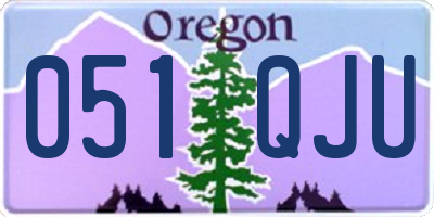 OR license plate 051QJU