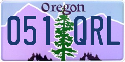 OR license plate 051QRL