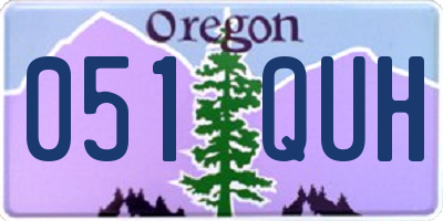 OR license plate 051QUH