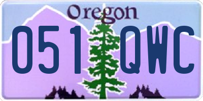 OR license plate 051QWC