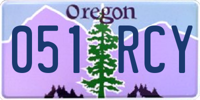 OR license plate 051RCY
