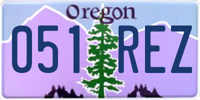 OR license plate 051REZ