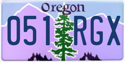 OR license plate 051RGX