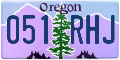 OR license plate 051RHJ