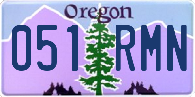 OR license plate 051RMN