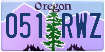 OR license plate 051RWZ